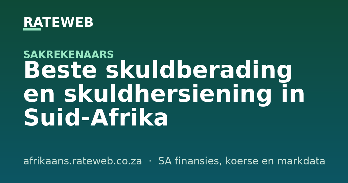 Beste skuldberading en skuldhersiening in Suid-Afrika